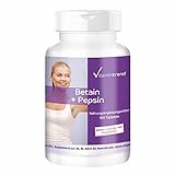 Betain + Pepsin - 180 Tabletten für 60 Tage - Betain-Hydrochlorid + Verdauungsenzym - beliebte Vitalstoffkombination| Vitamintrend