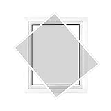 jarolift Fliegengitter Fenster Profi Line, Insektenschutz Fliegenschutzgitter Spannrahmen, Kürzbar, Alurahmen, 110 cm x 150 cm (B x H), Rahmenfarbe Weiß