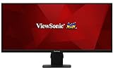 Viewsonic VA3456-MHDJ 86,4 cm (34 Zoll) Monitor (UWQHD, IPS-Panel, HDR10, HDMI, DP, Höhenverstellbar, Lautsprecher, 3 Jahre Austauschservice) Schwarz