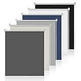 Verdunklungsrollo Klemmfix Rollo ohne Bohren Dunkelgrau B80 x H120cm-Stoffbreite 75cm Fenster Verdunkelung Jalousie Jalousien Sonnenschutz Fenster innen ohne B