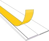 NOBILY Fensterleiste 40mm ohne Lippe / 5 Meter/PVC - Fensterleisten Flachleisten Kunststoffleisten Profileleisten Abschlussleisten Zierleisten zur Fenster Montag
