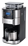 Tarrington House CMG0917TH Kaffeemaschine mit Mahlwerk - Kapazität für bis zu 10 Tassen - Automatisches Mahlwerk - Automatische Zufuhr - Thermokanne - 31.4 x 21.3 x 43 cm 1 L 1000 W - Schwarz Silber