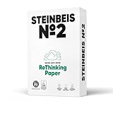 Steinbeis No. 2 Druckerpapier – DIN A4 Recycling-Papier 80 g/m², Weiß & Chlorfrei, 2500 (5 x 500) Blatt hochwertiges Kopierpapier ISO 80 / CIE 85