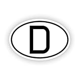 STROBO D Zeichen als Magnetfolie 17,5cm x 11,5cm nach DIN Norm Deutschland Kennzeichen Länderkennzeichen als Magnet mit UV-Schutz