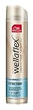 Wellaflex Haarspray Extra Stark – Styling Spray für 48h flexiblen Halt ohne Verkleben – mit UV-Schutz und Hair Taming Complex mit Macadamia-Öl – 250 ml