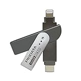 PioData iXflash 256 GB MFi-zertifizierter Speicherstick für iPhone/iPad/Mac/PC, USB 3.1 Typ C, externer Speicher, Fotostick