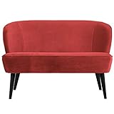 2 Sitzer Sitzbank Sofa SARA 110 cm Samt Himbeere Couch Loungesofa Garnitur Bank