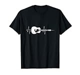 Gitarre Herzschlag Geschenk Gitarristen Musik Damen Herren - T-Shirt
