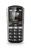 emporiaSIMPLICITY | Seniorenhandy | Tastenhandy ohne Vertrag | Mobiltelefon mit Notruftaste | 2-Zoll-Display | Schw