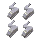 DOITOOL LED Hinge Lampen Für Schränke Universelle Praktische Beleuchtung Für öbel Mit Warmem Licht Ohne Batterie Ideale Beleuchtung Für Kleiderschränke Und Küchenmöb