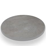 ohopula Concrete | Premium-Tischplatte, rund, Ø85cm, wetterfest, stoß- und Kratzfest, Tischplatte für Bistro- und Stehtische | für Innen- und Auß