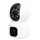 Jectse Smart Home Security Surveillance IP-Kamera, Smart Security Camera 10m Nachtsicht-Dual-Kamera für Büro (EU-Stecker)