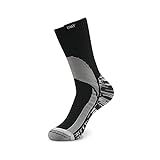 DAKY Wasserdichte Socken – Ultimo Outdoor | Hochleistungs-Sport-Set | Wudhu-konform, schwarz / grau, L