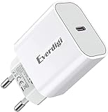 Everdigi 20w USB C Ladegerät Typ C Stecker Adapter für Phone Ladegerät geeignet für Phone (weiß)