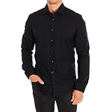 Seidensticker Herren Business Hemd Slim Fit Bügelfrei Kent Langarm Business Shirt, schwarz, 45 EU