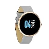 X-WATCH 54069 SIONA Color FIT Ultimate Grey Farb-TFT Damen Smartwatch, Activity Tracker für Android und Apple iOS