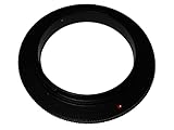 vhbw 52 mm Retroadapter kompatibel mit Nikon D3000, D100, D3, D200, D300, D3100, D3200 Kamera - Umkehrring für 52 mm Objek