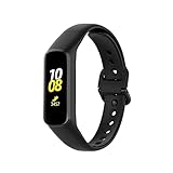 Armband Kompatibel mit Samsung Galaxy Fit 2, Silikon Ersatzarmband für Samsung Fit 2 SM-R220 (Schwarz)
