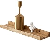 Gieanoo Bilderleiste Holz, 30cm Eiche Regal Massiv Schweberegal Wandregal gewürzregal regalbrett Hängeregal Ideal für Wohnzimmer Schlafzimmer B