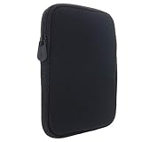 XiRRiX eBook Reader Tasche aus Neopren mit Reißverschluss - Größe 6 Zoll (15,24cm) kompatibel mit Tolino eReader Modelle - Hülle in schwarz
