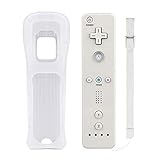 Wii Remote Controller für Wii/Wii U, einfach zu bedienen, mit Silikonhülle und Handschlaufe -Weiß