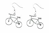 Miniblings Fahrrad Ohrringe Rad Bike Fahrräder Hänger Radtour silber Herz - Handmade Modeschmuck I Ohrhänger Ohrschmuck versilbert