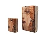 Handmade Etui mit Magnetverschluss, Holz Schachtel für Standard 20er Packungen Plus Streichhölzer