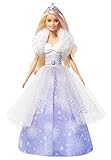Barbie GKH26 - Dreamtopia Schneezauber Prinzessin Puppe mit Haarbürste und Diadem, Spielzeug ab 3 Jahren