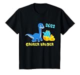 Kinder 2022 Großer Bruder Dinosaurier Junge Geschwister T-Shirt