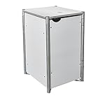 Hide Mülltonnenbox, Mülltonnenverkleidung, Gerätebox weiß // 139x81x115 cm (BxTxH) // Aufbewahrungsbox für 2 Mülltonnen 240l Volumen