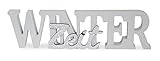 Riffelmacher 19130 - Schriftzug Winterzeit, Größe 29,5 x 2,5 x 8 cm, Weiß-Silber, Aufsteller, Dekoration aus Holz, Geschenk, Weihnachten, Advent