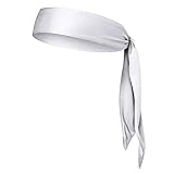 Meteorax Dehnbares Stirnband Sport Kopfband Stirnband Krawatte Weiches Haarband für Laufen Radfahren Tennis Karate Leichtathletik Piraten Kostüme Weiß