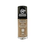 Revlon Colorstay Liquid Foundation Makeup für Mischhautfettige Haut LSF 15 Longwear Mittlere vollständige Deckung mit mattem Finish Nude 200 ml, 30 ml