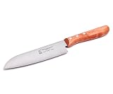 Windmühlenmesser Santoku, Carbon-Stahl, 164 mm, Kirsche, Nicht Rostfrei, N