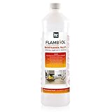 Höfer Chemie 24 x 1 L FLAMBIOL® Bioethanol 96,6% Premium für Ethanol Kamin, Ethanol Feuerstelle, Ethanol Tischfeuer und Bioethanol Kamin
