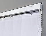 JalousieCrew Vertikal Lamellenvorhang Farbe weiß - Breite 100 bis 250 cm - Höhe 250 cm (individuell kürzbar) Lamellenbreite 89mm (250 x 250 cm)