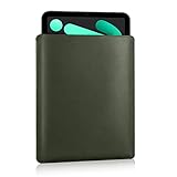 MoKo Tablet Hülle Kompatibel mit iPad Mini (6th Gen) 8.3' 2021, iPad Mini 5/4/3/2/1, Galaxy Tab S2 8.0, Schutztasche Hülle aus PU Leder, Schlanke Tasche Tragetasche für 7-8 Zoll Tablet, Nachtgrün