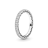 Pandora Ring 190963CZ-50 Frauen-Silber Zirkone