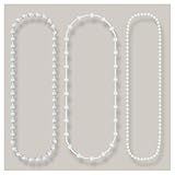 KLEMMFLEX Endloskette für Rollo mit Kettenzug, Ersatz Bedienkette, Rollokette, Bedienlänge: 100 cm, Farbe: Weiß, 4,5 x 12 mm, Kette für Jalousie, Raffrollo, Lamellenvorhang, Dopp