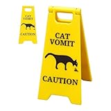 Cat Vomit Sign, Hundeerbrochenes Schild, Katzen-erbrochenes-schild, Schild Mit Katzenkotze, Katze Erbrechen Vorsicht Zeichen, Hund Kotzt Zeichen, Prank Geschenk Für Katzen Hundeliebhab