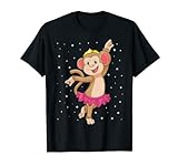 Ballerina Affe Balletttänzerin Kinder Mädchen Ballerina Tanz T-Shirt