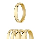 Treuheld® | Ring aus Edelstahl | Gold | Ringgröße 56 | Breite 5mm | Damen & Herren | glänzend | Freundschaftsring Verlobungsring Ehering