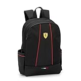 Ferrari – organisierter Rucksack für Mittelschule, Ober- und Grundschule, 2 große Räume in der Mitte mit Reißverschluss und verstellbaren Schultergurten, Frontfach mit Reißverschluss und Seitentaschen