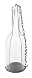VBS Windlicht-Flasche Glas H: 22 cm mit Hängek