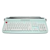 Shanrya BT-Tastatur, 33 Fuß, Runde Tasten, Retro-Stil, 104 Tasten, Laptop-Schreibmaschinentastatur (Minzgrün)