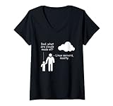 Damen Programmierer Woraus bestehen Clouds Witz Spaß Linux Server T-Shirt mit V-Ausschnitt