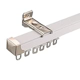 Deckenschiene aus Aluminiumlegierung, 6 m, Schiebevorhangschiene, Wohnmobil-Raumteiler, einzelne Vorhangschiene, Wandmontage, Installation, 300 cm Läng