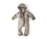 Ehrenkind® WALKOVERALL | Baby Wollwalk-Overalls aus Natur Schurwolle mit Reißverschluss | Walk Wolle Woll-Anzug für Kleinkind und Baby | Beige Gr. 74/80