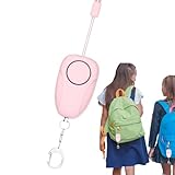 Adorable Security Alarm, Security Alarm Keychain,120 dB Personal Anti Wolf Alarm, Antiwolf Alarm Keychain, Usb Charging Small Cute Women Portable Security Keychain, for Children, S