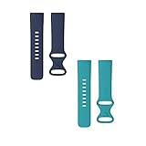 KAREN66 2 Stück Armband Kompatibel mit Fitbit Charge 5 Armband, Sport Silikon Uhrenarmband Replacement Wechselarmband Ersatzarmband für Fitbit Charge 5 Damen Herren (Blau+Grün)